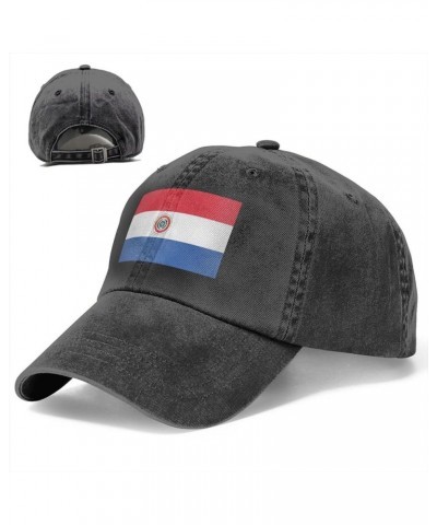 Paraguay Flag Baseball Caps Womans Mens Washed Cowboy Baseball Hat Adjustable Baseball Hat Black $13.20 Cowboy Hats