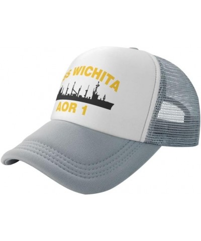 USS Wichita AOR 1 Flag-Baseball Caps Denim Hats Cowboy Knit hat Fisherman's hat Gray $17.60 Baseball Caps