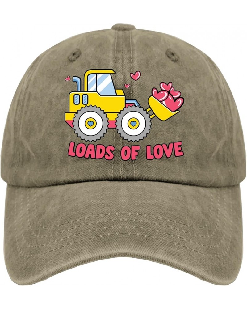 Loads of Love Farm Valentines Cap Womens Cap Pigment Black Golf Hats Men Gifts for Girlfriends Outdoor Hat Pigment Khaki $11....