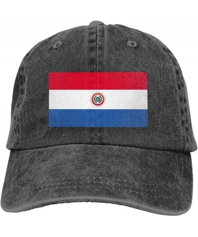 Paraguay Flag Baseball Caps Womans Mens Washed Cowboy Baseball Hat Adjustable Baseball Hat Black $13.20 Cowboy Hats