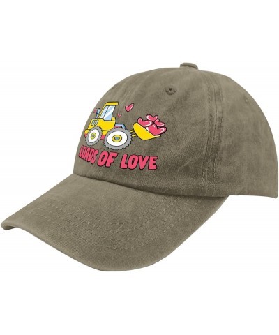 Loads of Love Farm Valentines Cap Womens Cap Pigment Black Golf Hats Men Gifts for Girlfriends Outdoor Hat Pigment Khaki $11....