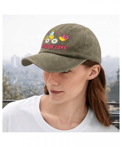 Loads of Love Farm Valentines Cap Womens Cap Pigment Black Golf Hats Men Gifts for Girlfriends Outdoor Hat Pigment Khaki $11....