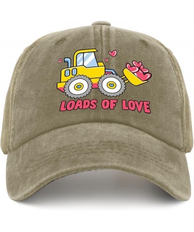 Loads of Love Farm Valentines Cap Womens Cap Pigment Black Golf Hats Men Gifts for Girlfriends Outdoor Hat Pigment Khaki $11....