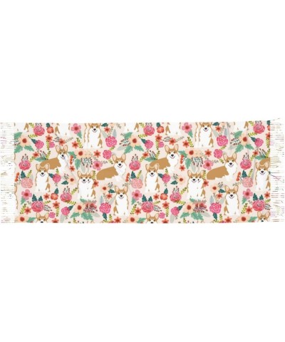 Unisex Lightweight Fashion Cute Cartoon Sheep Print Scarf Shawl For Spring Summer Fall, 77in x 27in Corgi Floral Flowers $17....