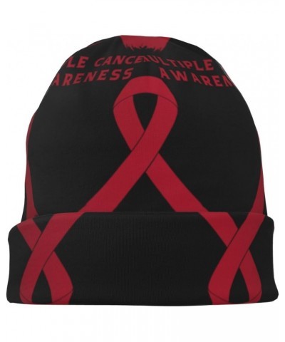 Multiple Cancer Awareness Comfort Elegance Knitted Hat Black Daily for Men Women $12.01 Skullies & Beanies