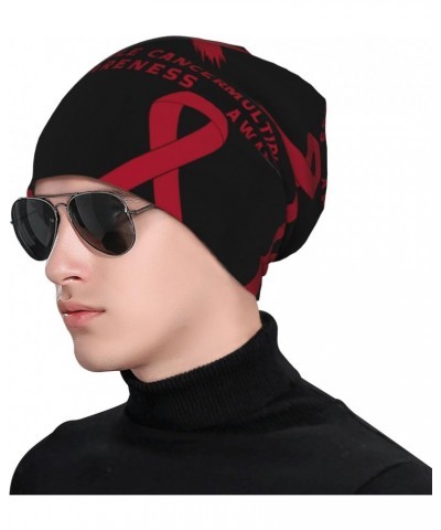 Multiple Cancer Awareness Comfort Elegance Knitted Hat Black Daily for Men Women $12.01 Skullies & Beanies