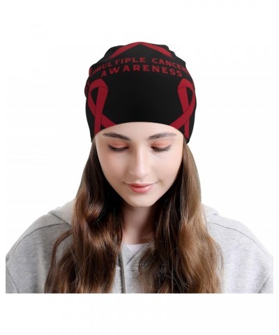 Multiple Cancer Awareness Comfort Elegance Knitted Hat Black Daily for Men Women $12.01 Skullies & Beanies