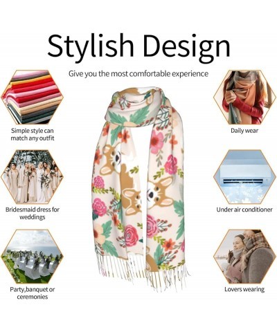 Unisex Lightweight Fashion Cute Cartoon Sheep Print Scarf Shawl For Spring Summer Fall, 77in x 27in Corgi Floral Flowers $17....