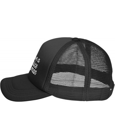 Be A Nice Human Baseball Cap Canvas Mesh-Back Cap Black $13.93 Baseball Caps