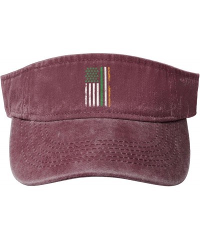 St. Patrick's Flag Sun Hat Sun Visor Hats for Women Men Baseball Cap Golf Hats Red $12.31 Visors