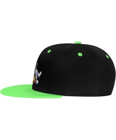 Astronauts Enjoying Snapback Hat for Men Women Baseball Cap Trucker Flat Bill Hats Dad Caps Green $12.85 Baseball Caps