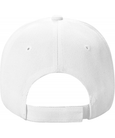 Adjustable Snapback Baseball Cap with Curved Brim Daily Trendy Casual for Unisex White $10.06 Baseball Caps