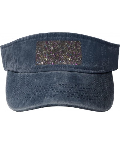 Glitter Sequin Spot Print Stylish Denim Open-Top Sun Hat for Everyday Wear and Sports $12.45 Sun Hats