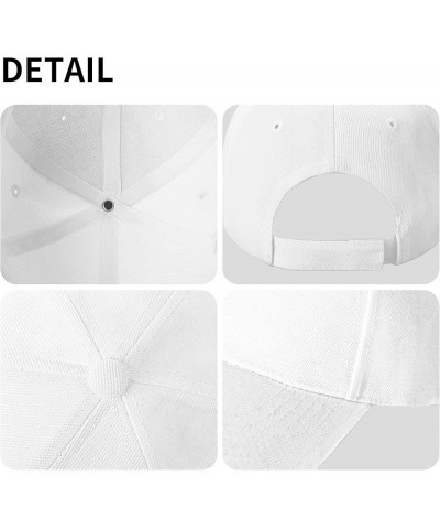 Adjustable Snapback Baseball Cap with Curved Brim Daily Trendy Casual for Unisex White $10.06 Baseball Caps