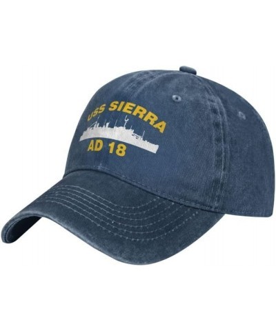 USS Sierra AD 18 Flag Baseball Caps Denim Hats Cowboy Knit hat Fisherman's hat Navy Blue $13.04 Baseball Caps