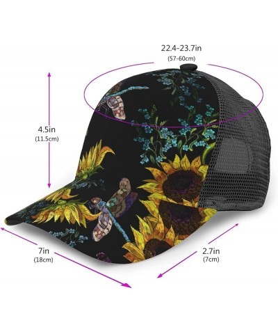 Sunflowers Curved Brim Mesh Baseball Cap Casual Sun Hat All Seasons for Unisex Sunflowers21 $9.27 Baseball Caps