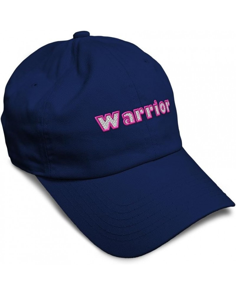 Soft Baseball Cap Warrior Style B Cotton Dad Hats for Men & Women Navy $12.88 Baseball Caps