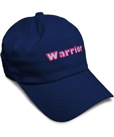 Soft Baseball Cap Warrior Style B Cotton Dad Hats for Men & Women Navy $12.88 Baseball Caps