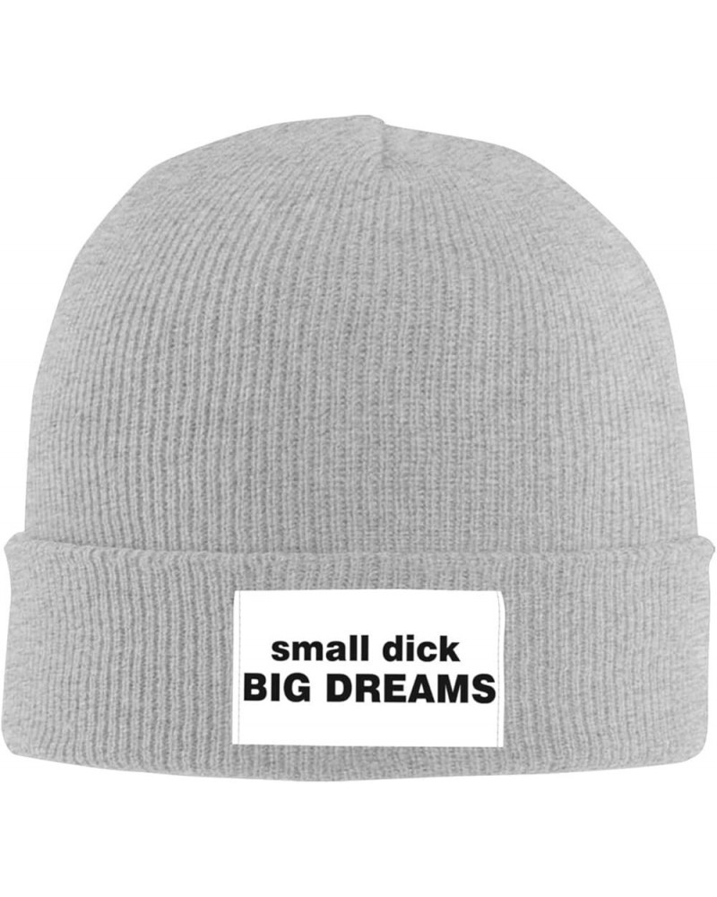 Small Dick Big Dreams Beanie Skull Cap Men Women Gifts Black Winter Hat Warm Knit Gray $12.50 Skullies & Beanies