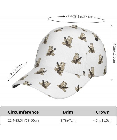 Cute Dog Baseball Cap Men Women - Classic Adjustable Plain Hat Cute Bear1 $23.42 Baseball Caps