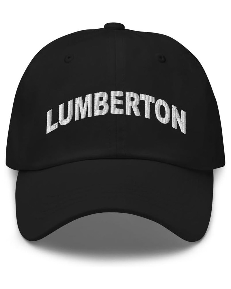 Lumberton North Carolina Hat Lumberton NC Cap Embroidered Dad Hat Adjustable Strap Closure Unisex Black $23.99 Baseball Caps