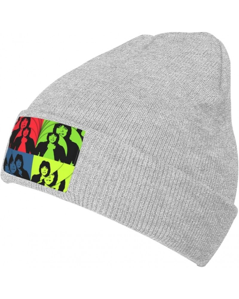 David Cassidy Winter Warm Cuffed Beanie Hat Knit Skull Cap Ski Hats for Men and Women Gray $10.73 Skullies & Beanies