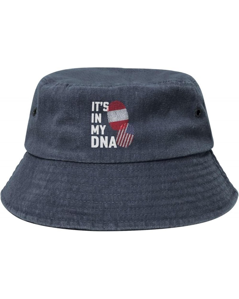 Peru It's in My DNA Bucket Hat for Men Women Outdoor Washed Cotton Sun Hats Travel Beach Hat Navy Blue $12.67 Bucket Hats