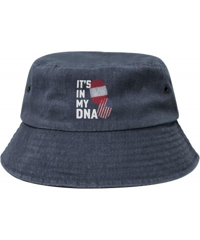 Peru It's in My DNA Bucket Hat for Men Women Outdoor Washed Cotton Sun Hats Travel Beach Hat Navy Blue $12.67 Bucket Hats