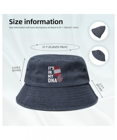 Peru It's in My DNA Bucket Hat for Men Women Outdoor Washed Cotton Sun Hats Travel Beach Hat Navy Blue $12.67 Bucket Hats