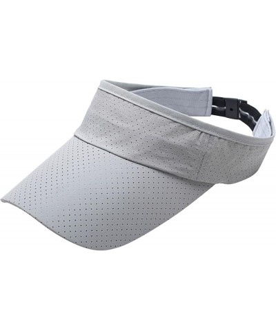 Women's Sun Visor Hats Caps Adjustable Sport Wide Brim Sun Cap Summer Caps for Women Baseball Cap Grey $5.83 Visors