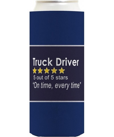 Trucker Gifts For Women Truck Driver 5 Out Of 5 Stars Review On Time Every Time 48-Pack Ultra Slim Can Coolies Trucker 96 Sli...