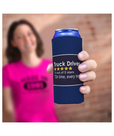 Trucker Gifts For Women Truck Driver 5 Out Of 5 Stars Review On Time Every Time 48-Pack Ultra Slim Can Coolies Trucker 96 Sli...