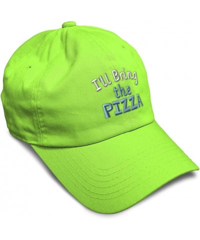 Soft Baseball Cap I'll Bring The Pizza Cotton Dad Hats for Men & Women Lime $13.92 Baseball Caps