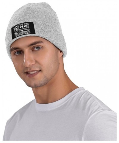 Built in The Fifties 50 Original Unrestored Knit Hat Birthday Gift Beanie Hat for Men Women Warm Winter Ski Cap Gray $12.75 S...