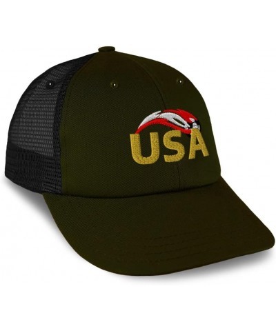 Custom Custom Trucker Hat Baseball Cap USA Soccer Cup Cotton Sport Dad Hats for Men & Women Loden Black Design Only $14.21 Ba...