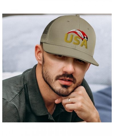 Custom Custom Trucker Hat Baseball Cap USA Soccer Cup Cotton Sport Dad Hats for Men & Women Loden Black Design Only $14.21 Ba...