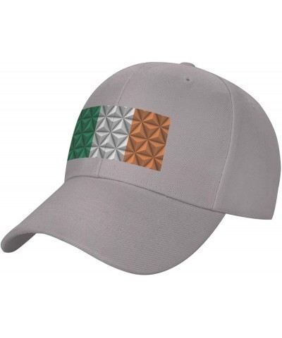 Adjustable Flag of Ireland with Polygon Effect Baseball Cap Women Men Hat Truck Driver Baseball Caps Sun Hats Gray $12.93 Bas...