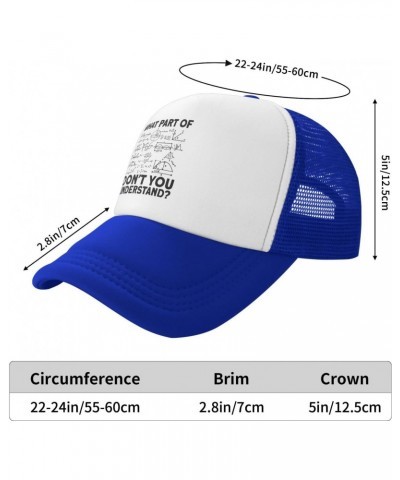 What Part Don't Understand Physicist Math Teacher Physics Gifts Blue Women Men Mesh Baseball Cap Sports Cap Sun Hat $9.49 Bas...