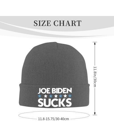 Joe Biden Sucks Funny Anti-Biden Cozy Knitted Hat for Winter - Warm Comfort Black Deep Heather $12.47 Skullies & Beanies