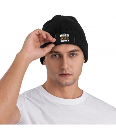 I Run Hoes for Money Beanie Hat Men Winter Knit Hat Women Slouchy Skull Cap Knitted Hat Sleep Caps Hedging Hat Black Black $9...