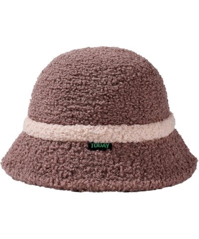 Bucket Hats for Women Age Reducing Lambs Wool Outdoor Warm Cap Cute Fashion Winter Thickened Girl Fisherman Hat Gray $21.19 B...