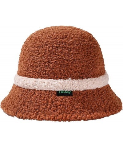 Bucket Hats for Women Age Reducing Lambs Wool Outdoor Warm Cap Cute Fashion Winter Thickened Girl Fisherman Hat Gray $21.19 B...