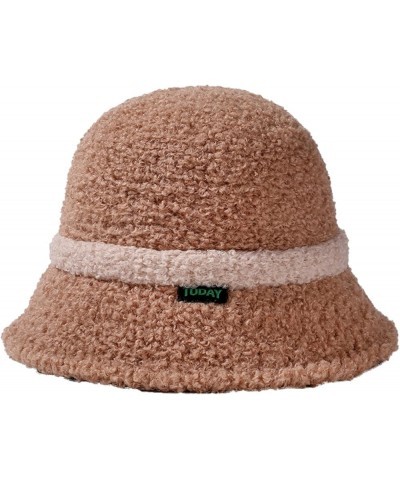 Bucket Hats for Women Age Reducing Lambs Wool Outdoor Warm Cap Cute Fashion Winter Thickened Girl Fisherman Hat Gray $21.19 B...