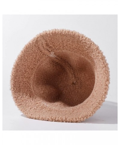 Bucket Hats for Women Age Reducing Lambs Wool Outdoor Warm Cap Cute Fashion Winter Thickened Girl Fisherman Hat Gray $21.19 B...