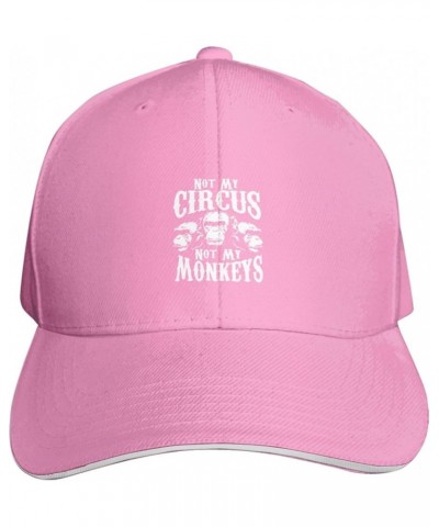 Not My Circus Not My Monkeys Baseball Cap for Men Women Dad Hat Adjustable Sports Hats Casual Caps Pink $11.36 Baseball Caps