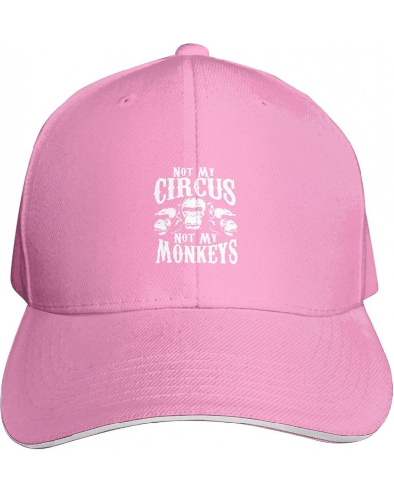 Not My Circus Not My Monkeys Baseball Cap for Men Women Dad Hat Adjustable Sports Hats Casual Caps Pink $11.36 Baseball Caps