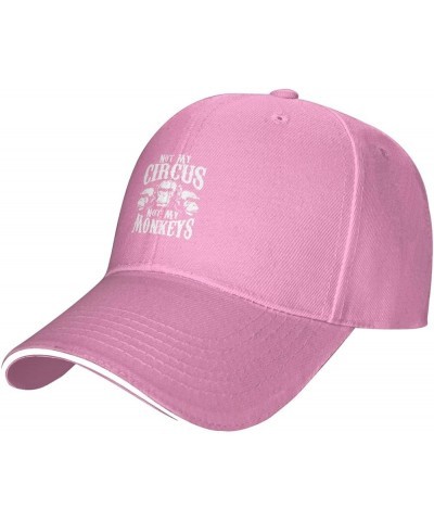 Not My Circus Not My Monkeys Baseball Cap for Men Women Dad Hat Adjustable Sports Hats Casual Caps Pink $11.36 Baseball Caps