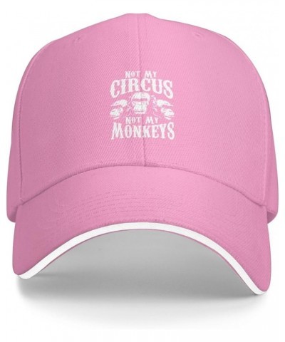 Not My Circus Not My Monkeys Baseball Cap for Men Women Dad Hat Adjustable Sports Hats Casual Caps Pink $11.36 Baseball Caps