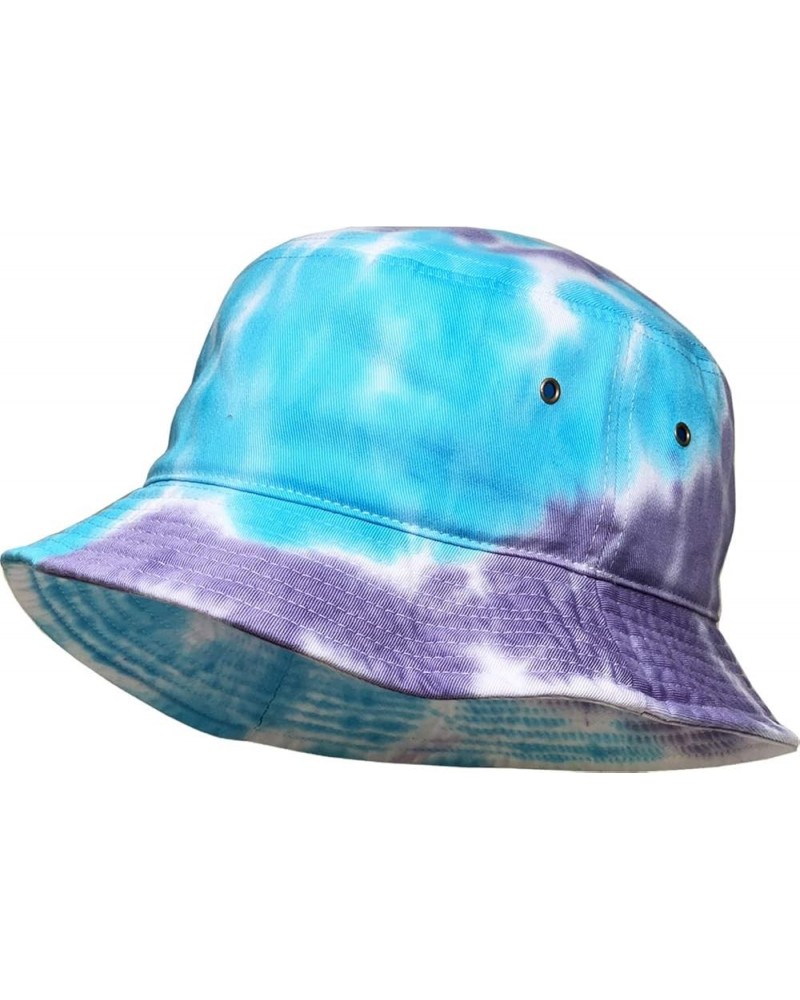 KBETHOS® 100% Cotton Washed Bucket Hat Tiedye Aqua Purple $11.19 Bucket Hats