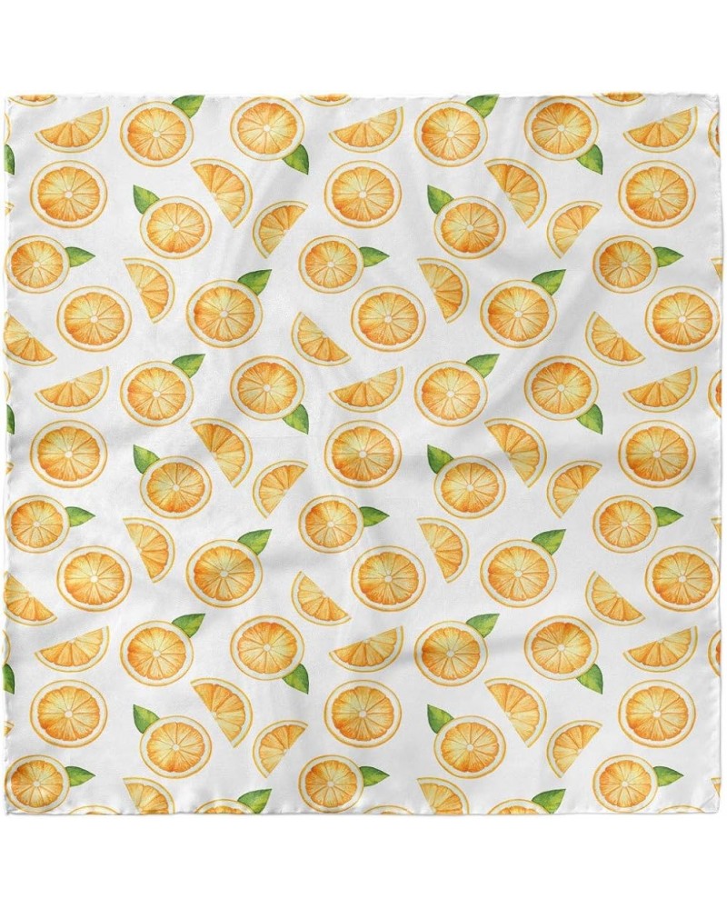 Orange Head Scarf, Watercolor Fruit Slices, Hair Wrap Orange Green White $18.28 Scarves